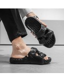 2023Man Summer Slippers Personalized Skull Design Couples  Outdoor Slides Thick Bottom EAV Beach Non-slip Leisure Slides