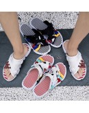  Men's Slippers Colorful Black Summer Mens Casual Canvas Loafers Shoes  Soft Platform Designer Shoes Chanclas Hombre