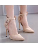  Sexy Black Bow Pointed Toe High Heels Sandals Shoes Woman Ladies Wedding Pointed Party Pumps Dress Shoes Large Size