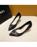 2023 Fashioon Shoes For Women Cute Blue Comfortable Office High Heel Shoes Lady  Sweet Spring Slip On High Heel Pumps