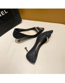 2023 Fashioon Shoes For Women Cute Blue Comfortable Office High Heel Shoes Lady  Sweet Spring Slip On High Heel Pumps