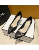 2023 Fashioon Shoes For Women Cute Blue Comfortable Office High Heel Shoes Lady  Sweet Spring Slip On High Heel Pumps